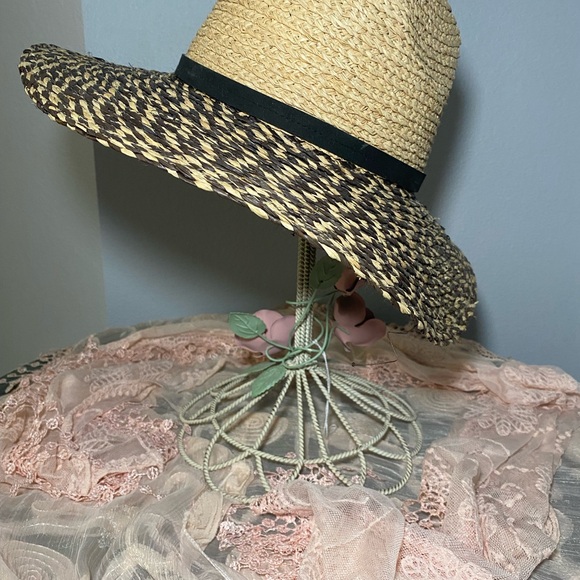 pistil Accessories - Pistil Two-Tone Straw Hat with Black Band